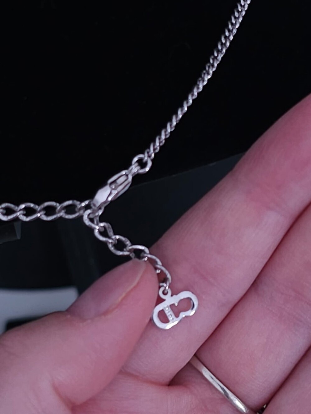 Dior Silver Letter Charm Necklace - DIOR Pendant - Picture 5 of 10